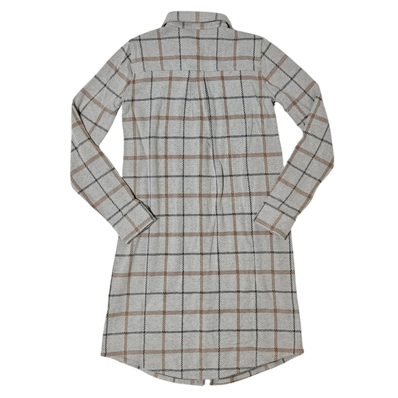 Faherty Legend Sweater Dress Women XXS Open Tundra Windowpane NWT 🍁🍂 - Picture 3 of 7
